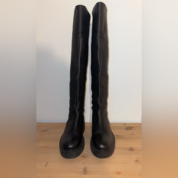 Mango Over the Knee Flat Boots in Black - Picture 11 of 15
